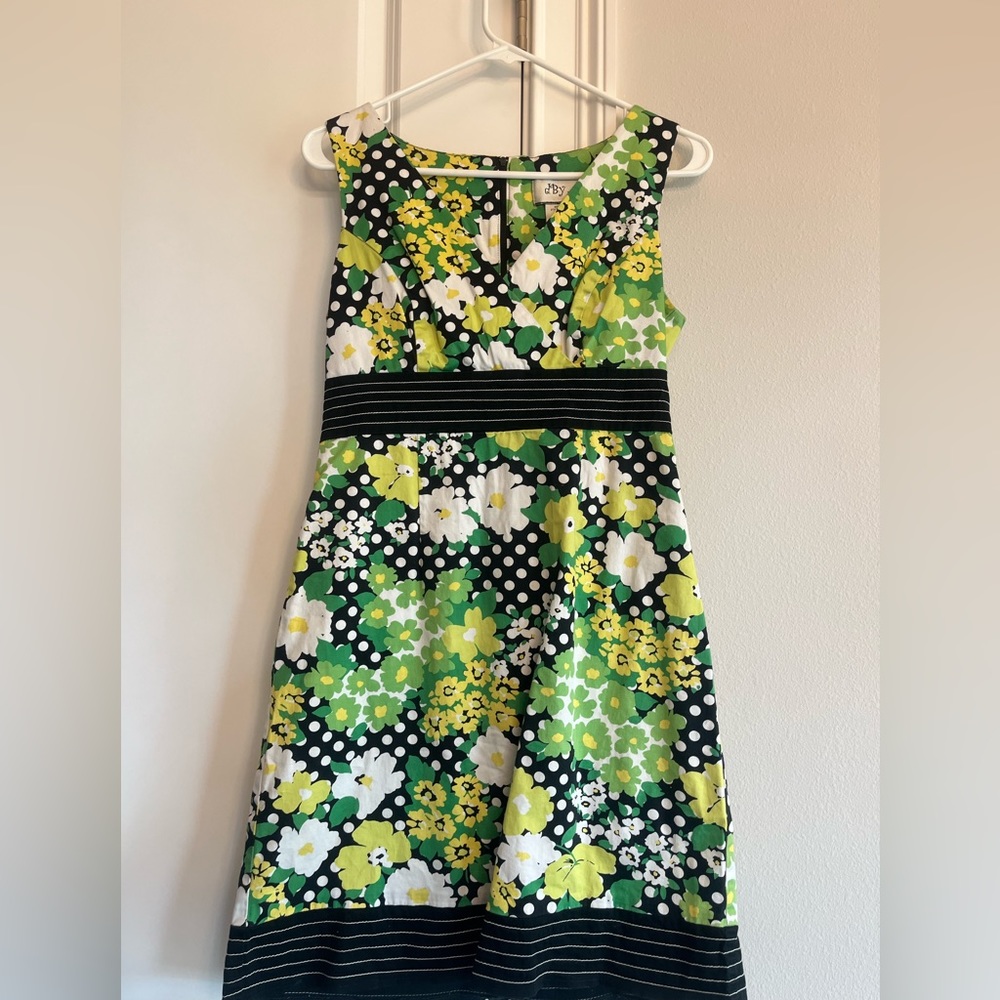 dBy Ltd Green Floral Sleeveless Sheath Dress 8